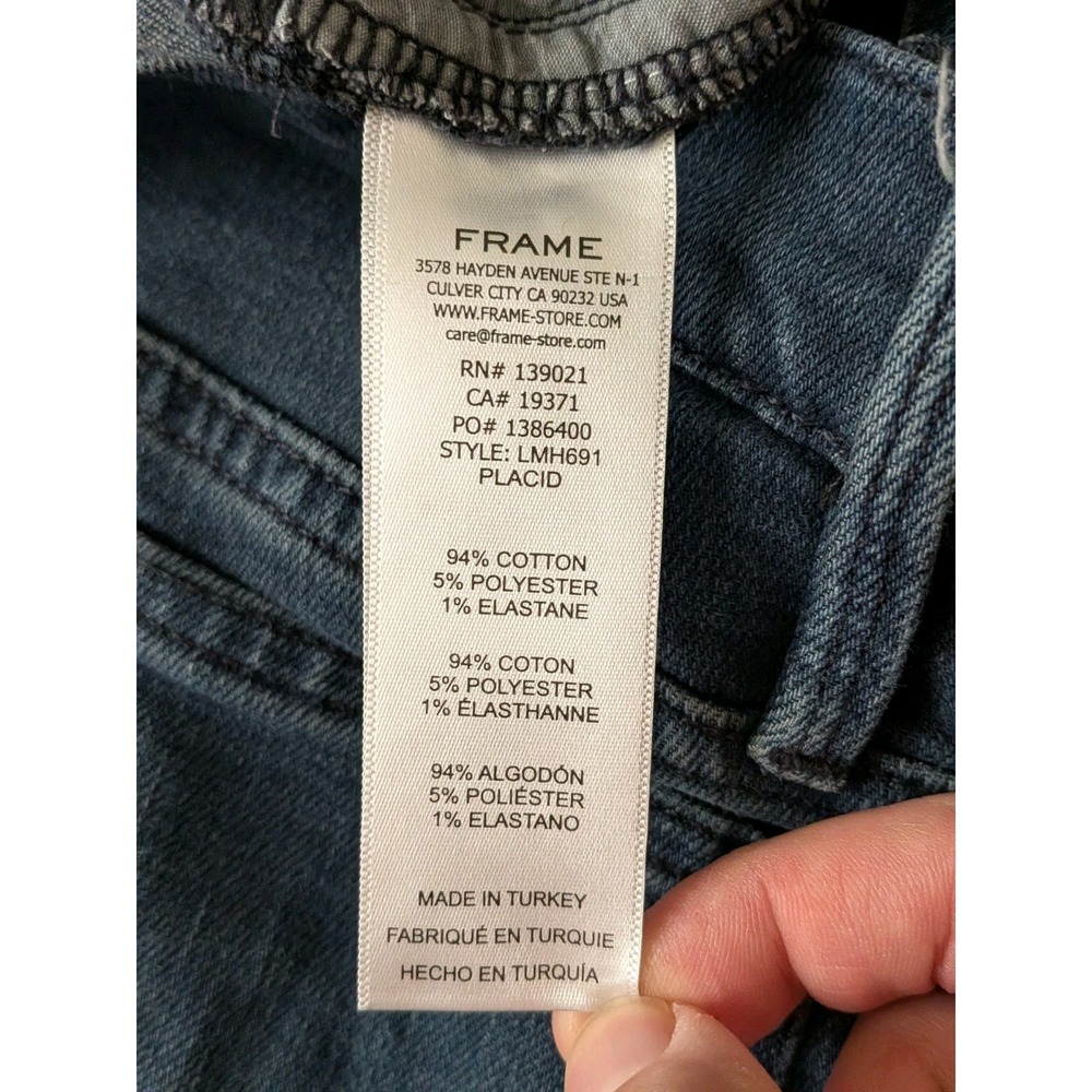Frame L'Homme Slim Fit Jeans Mens 32 (Fits 34x29) Blue Medium Wash Denim - Picture 9 of 13